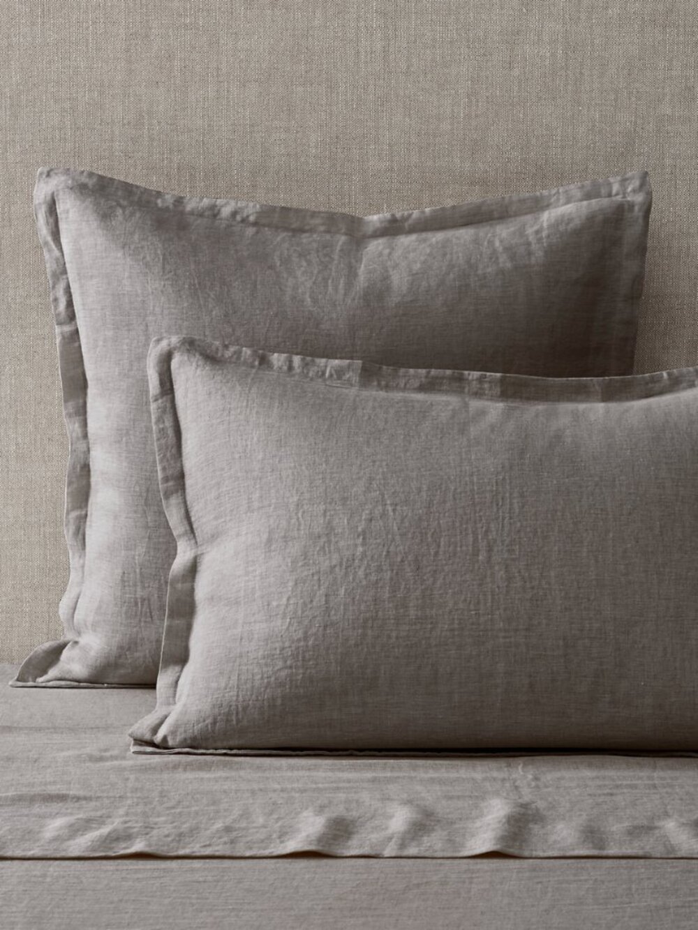 RH Gray Linen Euro Sham NWT